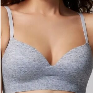 Soma Enbliss 34DD Wireless Bra Light Gray Full Coverage T-shirt Comfort